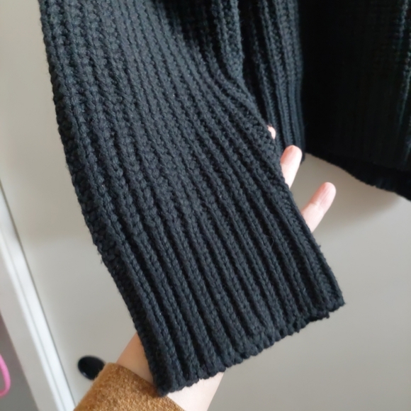 Madewell wool blend Mock Neck chunky knit relaxed sweater 3X - Picture 6 of 9